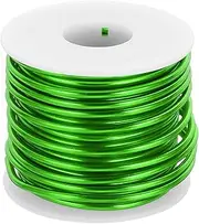 uxcell 9 Gauge Anodized Aluminum Craft Wire Bendable Bonsai Training Wire 56 Feet 3mm for Sculpting Crafts Wreath Floral Beading Jewelry Making, Green