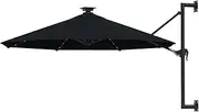 Wall-mounted Garden Parasol with LEDs Outdoor Umbrella Sun Shelter Shade vidaXL