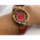 VERSUS VERSACE 凡賽斯女錶 36mm 玫瑰金圓形精鋼錶殼 大紅色鏤空, 中二針顯示, 透視錶面款 VV00022