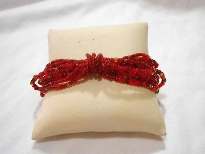 NEW STRETCHY COLOR CRAZE RED ADJUSTABLE BRACELET - ONE SIZE FITS ALL.......NICE