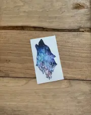 Handmade - Mystical Howling Wolf Decal - Small 3”