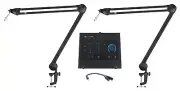 Presonus Quantum ES2 USB Recording Interface+2) Warm Audio Booms+Headphone Cable