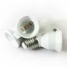 Screw E27 LED Base Light Lamp Bulb Socket E27 to 2-E27 Splitter Adapter lamp QW
