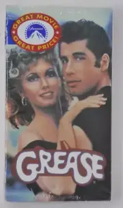Grease (VHS, 1990) John Travolta Olivia Newton-John NEW SEALED WATERMARKED