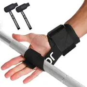 2PCS Weight Lifting Wrist Bar Straps Pull-up Support Strap Grip Strength Band