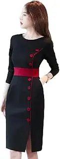 [JIMINISO] Dressed Women's Slim Fit Buttocks Wrapped Elegant and High-End Dress for Socialites Middle-Aged Mother Coat Lining