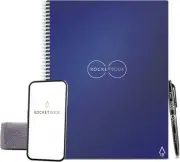 Rocketbook Smart Reusable Notebook, Core Letter Size, Midnight Blue, Lined