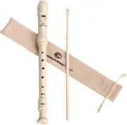 Soprano Recorder Instrument for Kids&Student - German Fingering 8 Hole Flute ABS