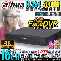 在飛比找Yahoo!奇摩拍賣優惠-監視器 H.264 大華Dahua 5MP 16路DVR 人