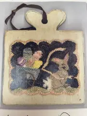 Cheaper by the Dozen Flew the Coop Punch Needle Embroidery Bunny Easter Eggs