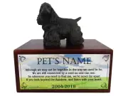 Conversation Concepts Black Cocker Spaniel with Beyond The Rainbow Poem Urn