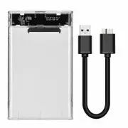USB 3.0 to 2.5 inch SATA HDD Hard Disk Drive External Enclosure Transparent Case