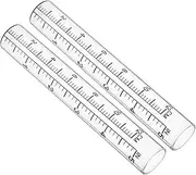 2pcs Rain Gauge Glass Replacement Tube for Yard Garden Outdoor Rain Measure Gauge Accessories