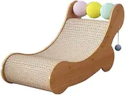 TOMVAES Cat Scratcher Cardboard, Lounge Bed for Indoor Cats, Furniture Protector with Sisal Balls, Scratching Board for Pet Cats Kitten