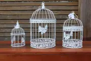 Bird Cage Wedding Metal White Birdcage Butterfly Garden Decor Ornaments