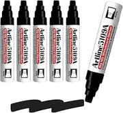 Artline 5109A Big NIB Extra Large Jumbo Dry Erase Whiteboard Markers (Black Pack of 6)