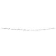 9ct White Gold 50cm Solid Singapore Chain