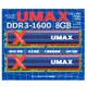 UMAX DDR3-1600 8GB(4GBX2)含散熱片-雙通道 桌上型記憶體
