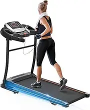 [Merax] Foldable Treadmill with Preset Speed Levels, Internal USB Running Equipment, AUX and Bluetooth Connection and LED Display, 12km/h, T?V/GS, Up to 120kg