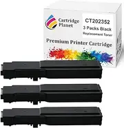 [Cartridge Planet] 3 Pack Black Compatible Toner Cartridge for Fuji Xerox CT202352 (11,000 Pages) for Fuji Xerox DocuPrint CM415AP CM415 P225 M225 M265 P265