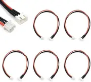 JST-XH 2S Balance Plug Extension Lead Wire 200mm 5 PCS for LiPo Battery Balance Charging 22AWG Silicone