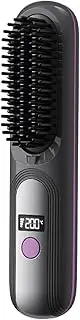 Hair Straightener Brush, Ionic Straightener Comb, Electric Heated Hot Hair Comb, Portable, Wireless, 23.5c/9.25inches, For Travel, Home