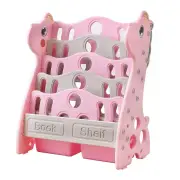 BoPeep Kids Bookshelf Bookcase Magazine Rack Organiser Shelf Children Pink