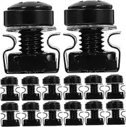 MERRYHAPY 50pcs Nut Nuts Screws Racks Cage Nut Tool Screw for Cabinet Screw for Enclosures Carbon Steel Black