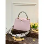 二手LOUIS VUITTON LV CAPUCINES BB 手提包 M59061粉色