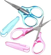 ERINGOGO 2pcs Scissors with Protective Covers Ergonomic Craft Scissors for Sewing Embroidery Scrapbooking and Cutting