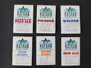 Ukraine 6 beer labels -Katran Brewery, Berdyansk