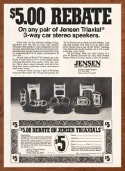 1978 Jensen Triaxials Speakers Print Ad/Poster 70s Retro Man Cave Bar Wall Art