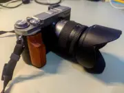 Wooden Hand Grip Camera Holder 3M Sticker For Panasonic Lumix DC-GX9 GX9 Ebony