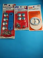 Prims Buttonsnapper Toolkit, Buttonsapper Refill And Scovill Fritz Covered...