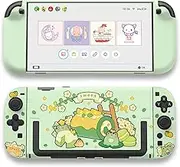 GeekShare Protective Case Compatible with Switch 2, Hard PC Slim Dockable Shell Cover Designed for Switch 2 Game Console and Joy Con Controllers - Matcha Froggy