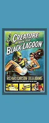 Creature From Black Lagoon - Vintage Movie Poster Image - Laminated Bookmark