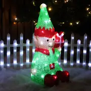 Acrylic Christmas Elf with Giftbox