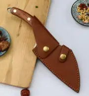 for 6.4x14.5cm blade kitchen cleaver chopper bag scabbard sheath leather H158