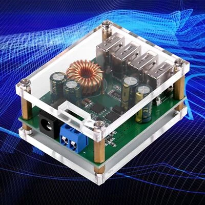 DC-DC 7-60V to 5V 5A 4USB Output Buck Converter Step Down Power Supply Case
