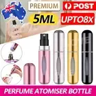 UP to 8x Travel Mini Refillable Perfume Atomizer Bottle Scent Pump Spray 5ml
