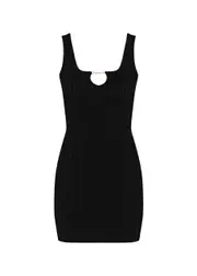 Jacquemus La Mini Robe Sierra Ribbed-knit Mini Dress - Black - 38 (UK10 / S) 38 (UK10 / S)