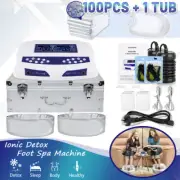 Detox Ionic Ion Foot Baths Cell Cleanse Spa Machine With Tub Therapy & 110 Liner