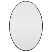Bardo Oval Mirror, Matte Black