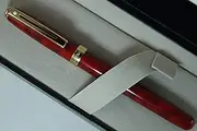 Sheaffer Made in the USA with Signature Dot of Excellence and Gold Mid ring Prelude Red Marble Barrel and 22KT Gold Appointments Rollerball pen Made in the USA Edition