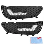 Gearwell Daytime Running Light, L-Shape LED DRL Lamp, Front Signal Light Assembly, Compatible with - E-Class W212 E180 E200 E260 E320 E400 2009-2010