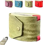 [Generic] The Cash Wrap Wallet, Fast Cash Access Money Holder forCash, Leather Money Wallet Organizer, Handy Purse Bands with Magnetic Clasp, Small Compact Luxury Pocket Wallet 1 to 99 Bills (Green)