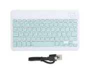 Portable Mini Wireless Bluetooth Keyboard Spanish for Ipad/Samsung/Xiaomi/Huawei Tablet PCGreen