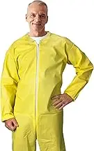 Hazmat Suits Disposable, Protective Body Hazmat Suit, Front Zipper Disposable Coveralls for Men, Women Paint Suit