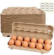 24PCS Paper Egg Cartons, Pulp Egg Holder 12 Count Egg Storage Containers
