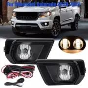 Set Fog Lights Lamps+Black Cover+Wiring Switch For Chevrolet Colorado 2020-2021 (for: Chevrolet)